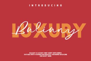 Baliany Script: A Premium Font for Modern Branding